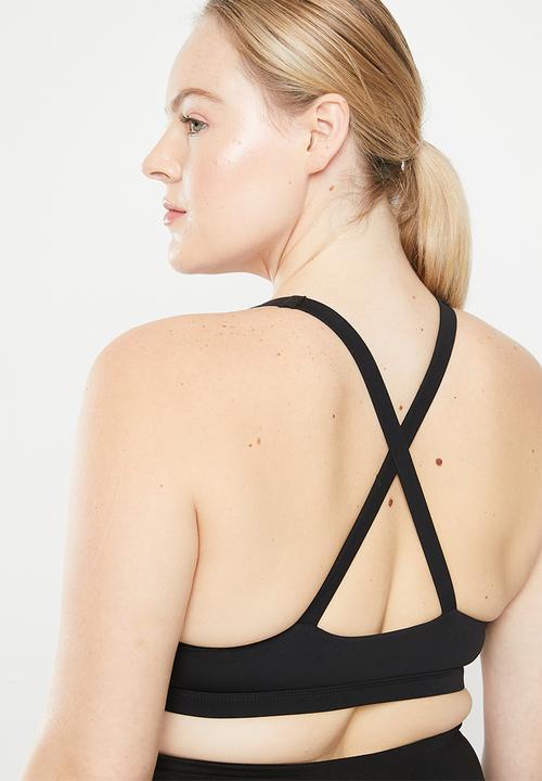 Cotton On - Plus ultra luxe strappy back crop - black