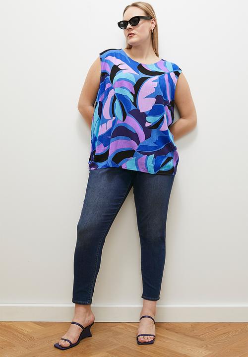 edit - Basic woven shell - multi abstract1