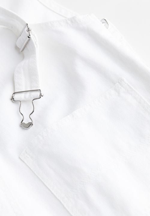 H&M - Denim dungarees - white