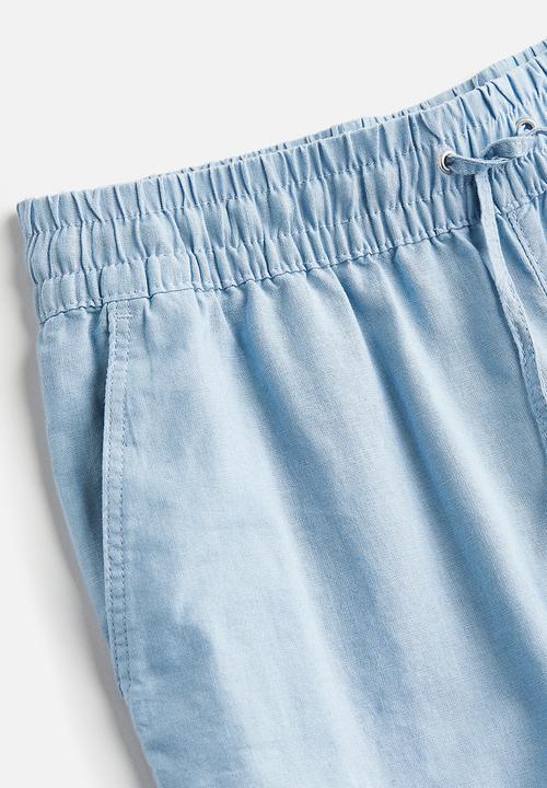 H&M - Linen joggers - light blue