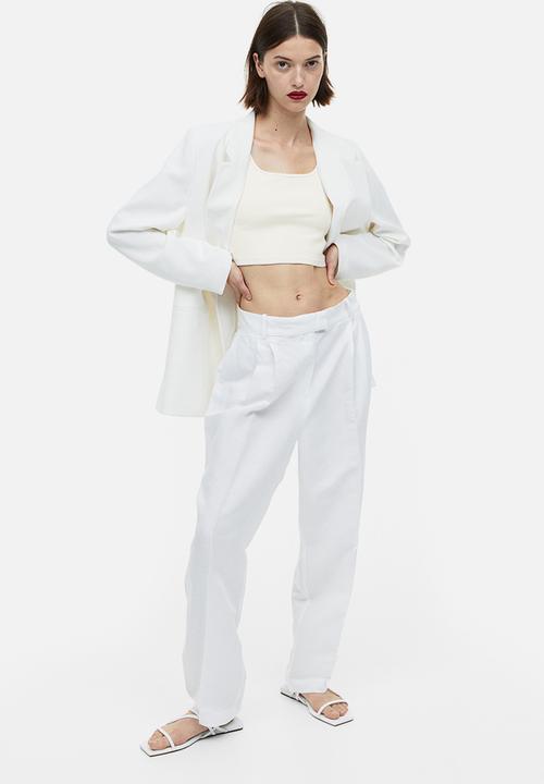 H&M - Cropped vest top - white