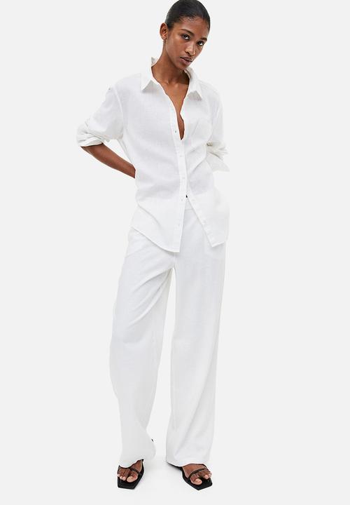 H&M - Linen-blend shirt - white
