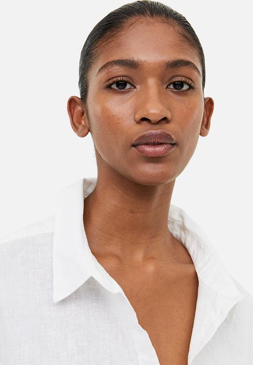 H&M - Linen-blend shirt - white