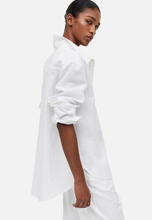 H&M - Linen-blend shirt - white