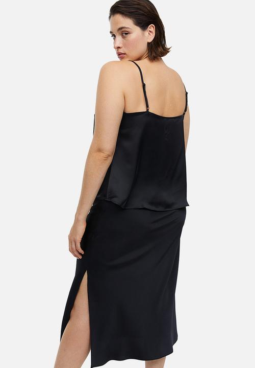 H&M - Lace-detail cami top - black