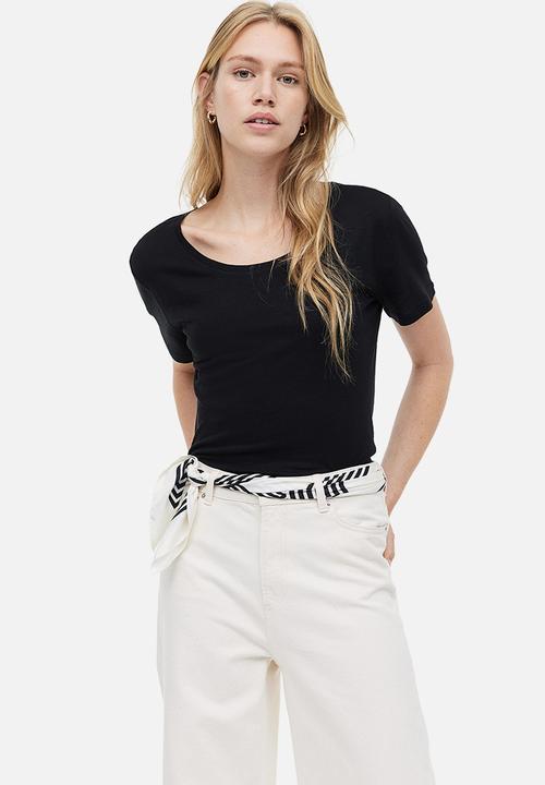 H&M - Modal-blend t-shirt - black