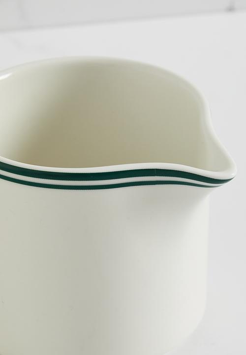 H&M - Porcelain milk jug - white & green