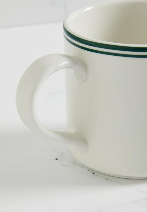 H&M - Porcelain milk jug - white & green