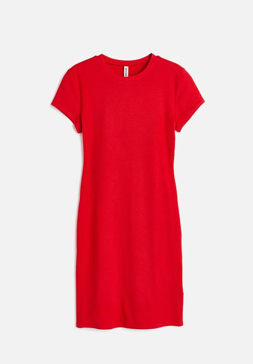 H&M - Cotton bodycon dress - red