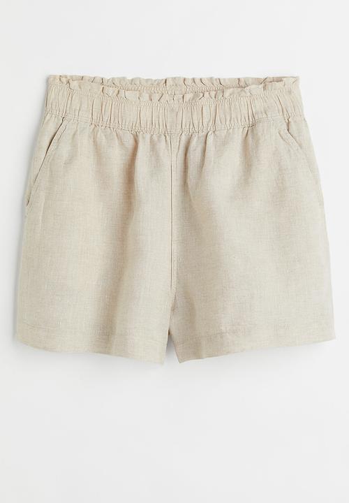 H&M - Linen shorts - light beige