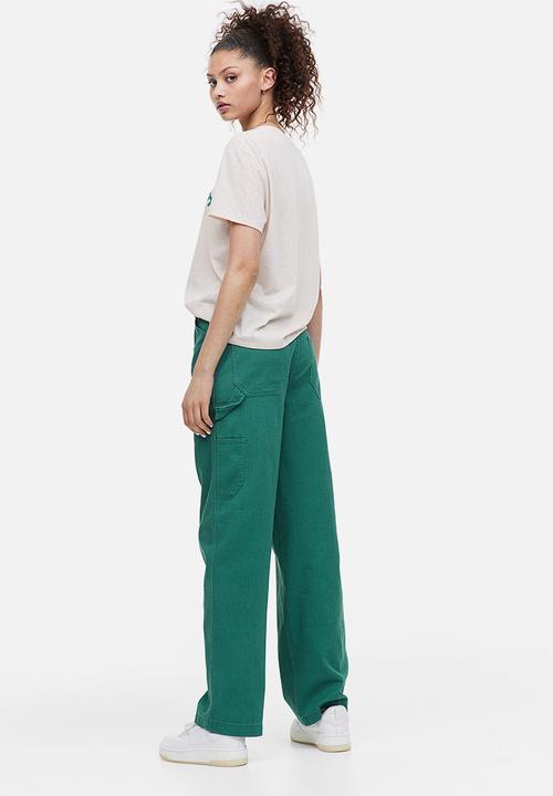 H&M - Twill cargo trousers - green