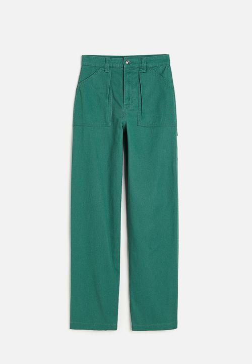 H&M - Twill cargo trousers - green