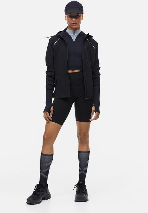 H&M - Drymove™ hooded running jacket - black