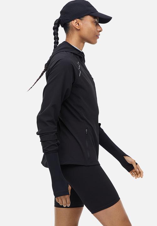 H&M - Drymove™ hooded running jacket - black