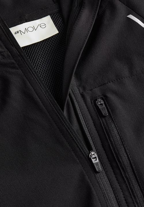 H&M - Drymove™ hooded running jacket - black