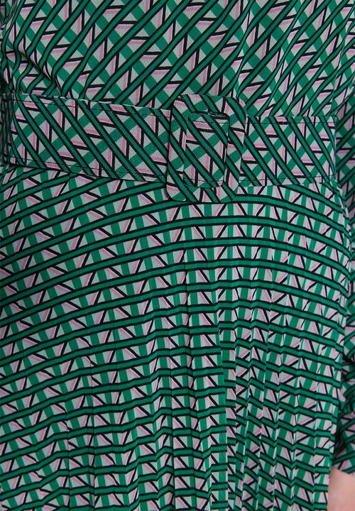 Trendyol - Modest geometric maxi dress - green