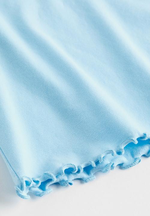 H&M - V-neck cropped top - light blue