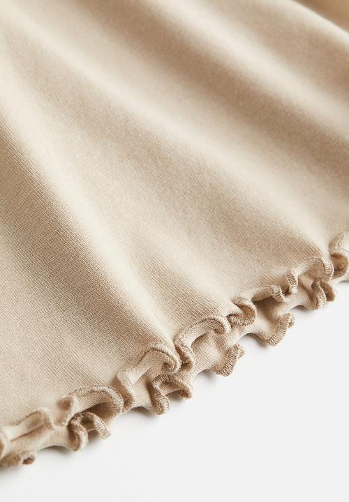 H&M - V-neck cropped top - beige