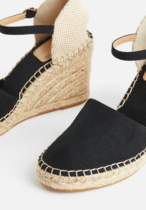 H&M - Wedge-heeled espadrilles - black 