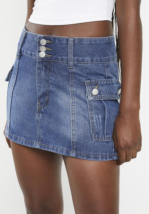 dailyfriday - Denim mini skirt - mid blue