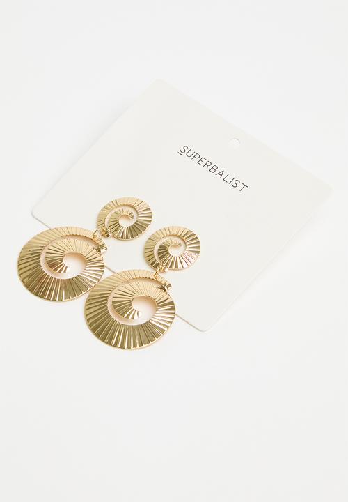 Superbalist - Spiral stud earrings - gold