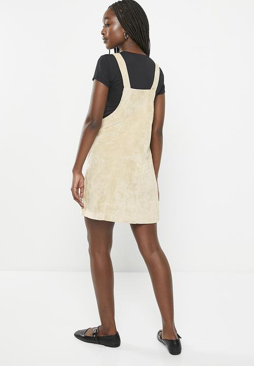 HAILYS - Corduroy dungaree dress - beige