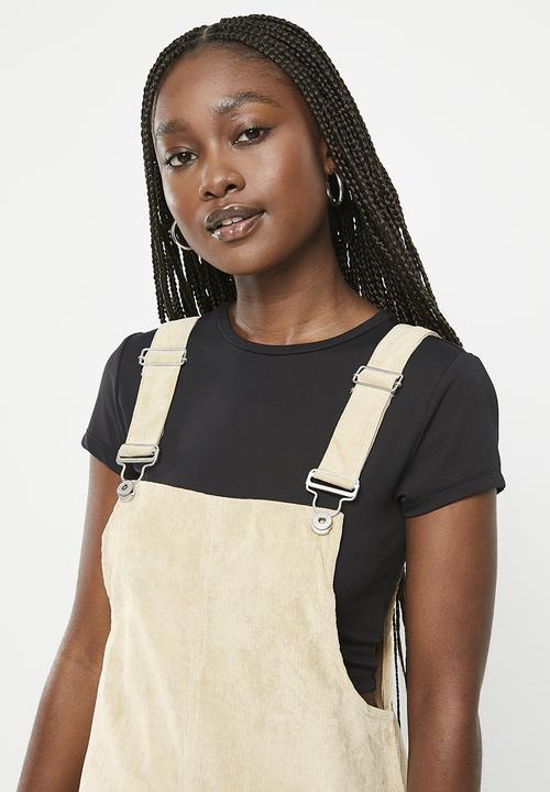 HAILYS - Corduroy dungaree dress - beige