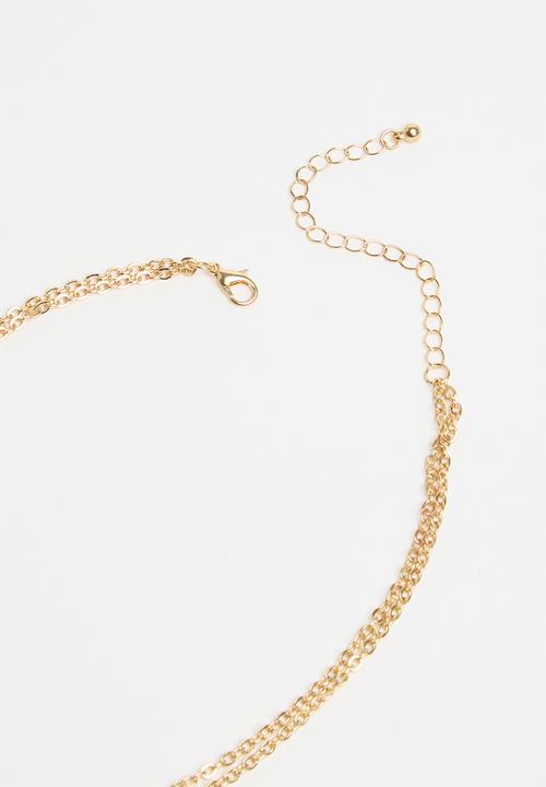 Superbalist - Rosa layered necklace - gold & green