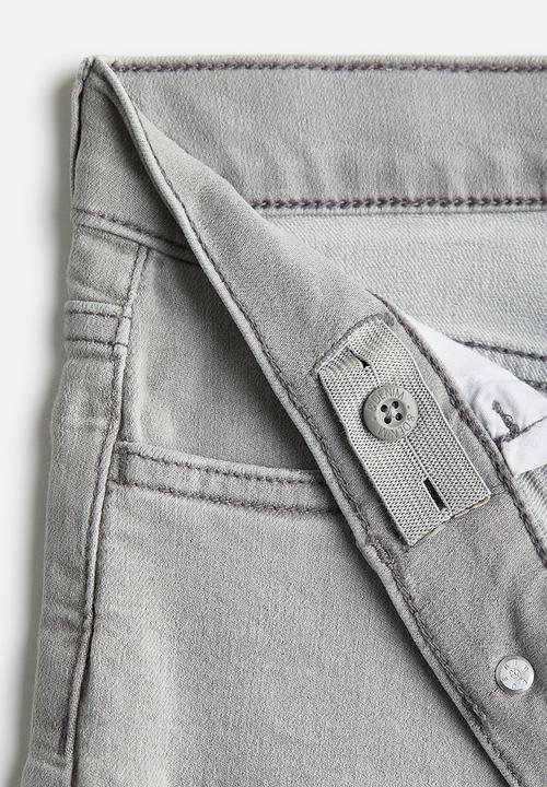 H&M - Denim shorts slim fit - grey