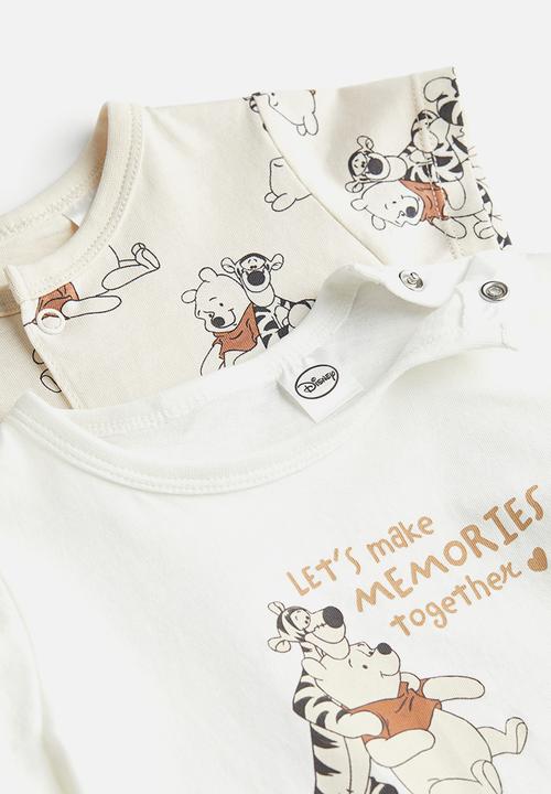 H&M - 2-pack printed pyjamas - beige