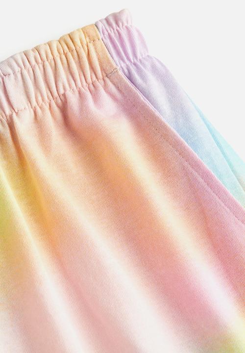 H&M - Patterned paper bag shorts -  light pink
