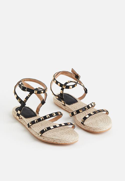 H&M - Studded sandals - black 
