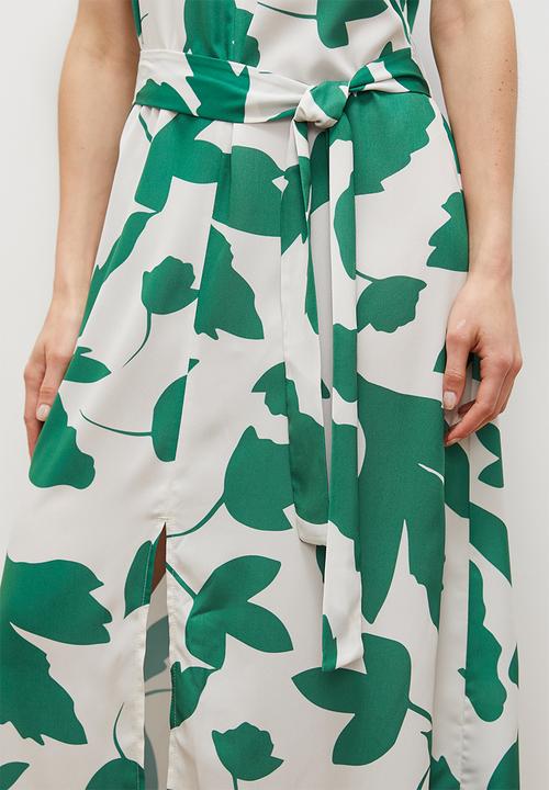 edit - Maxi tunic with slit - teal spring