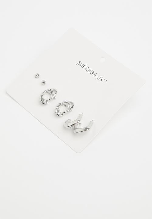 Superbalist - Cardi earring pack - silver
