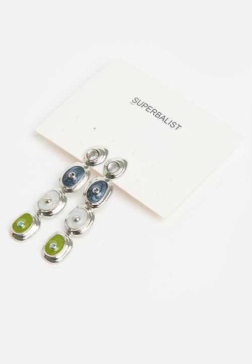 Superbalist - Faye statement earrings - silver 