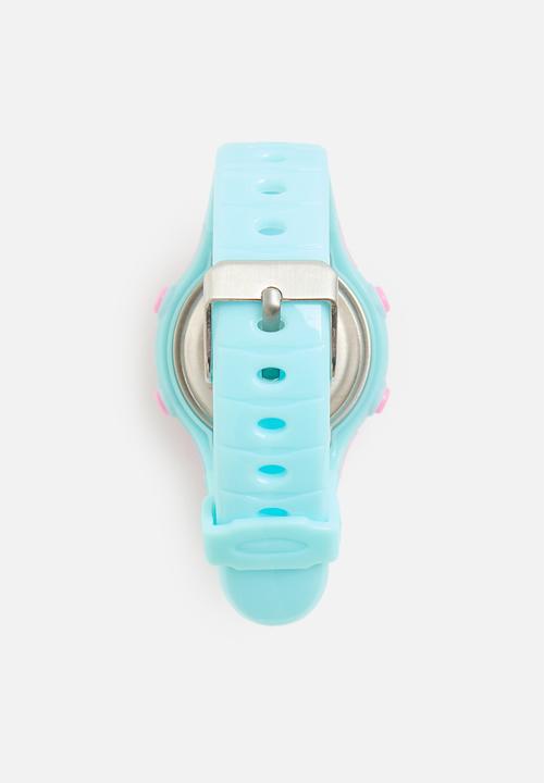 Cool Kids - Soda mid-size digital 50m watch - pink & aqua