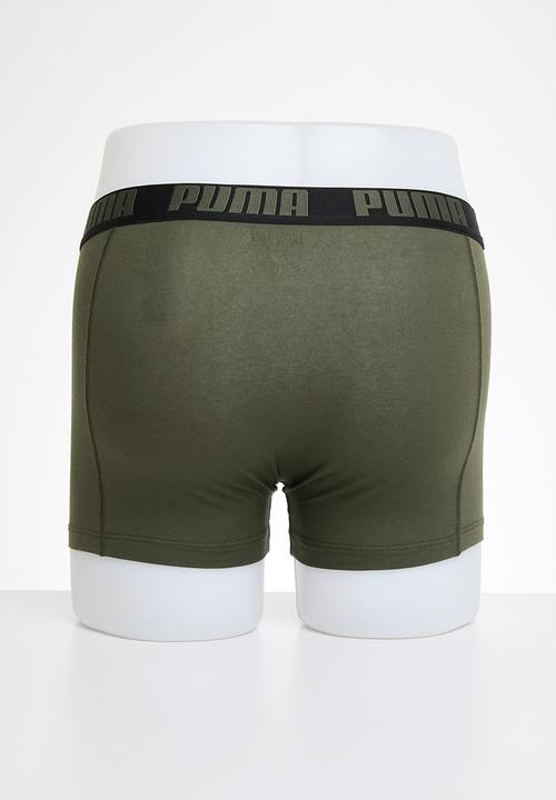 PUMA - Puma basic boxer 2p - khaki & black 