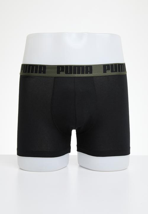 PUMA - Puma basic boxer 2p - khaki & black 