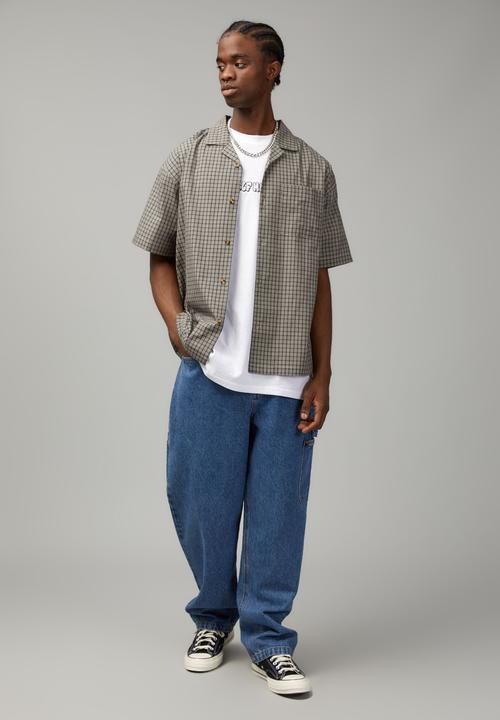 Factorie - Boxy street shirt - grey check