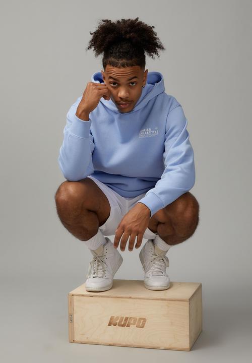 Factorie - Relaxed unified hoodie - carolina blue/unified lockup