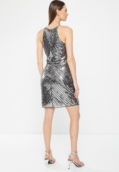 Stella Morgan - Sequined shift glamour dress - silver