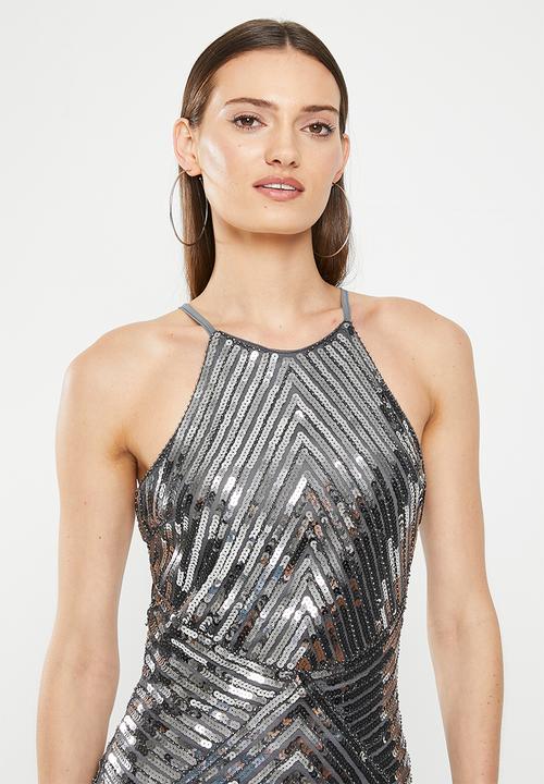 Stella Morgan - Sequined shift glamour dress - silver