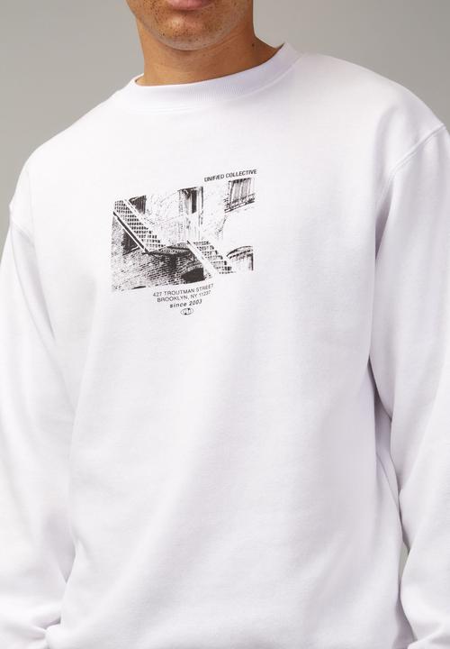Factorie - Relaxed unified crew - white/troutman