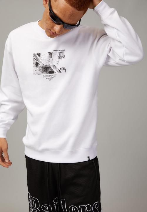 Factorie - Relaxed unified crew - white/troutman