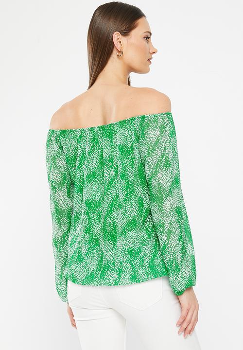 HAILYS - Long sleeve blouse - green diverse