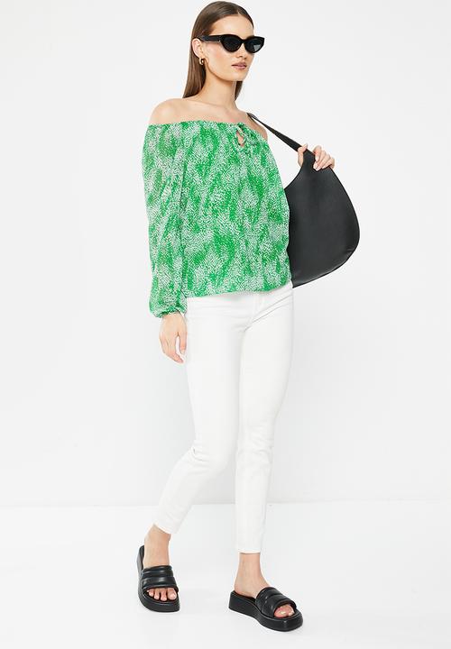HAILYS - Long sleeve blouse - green diverse