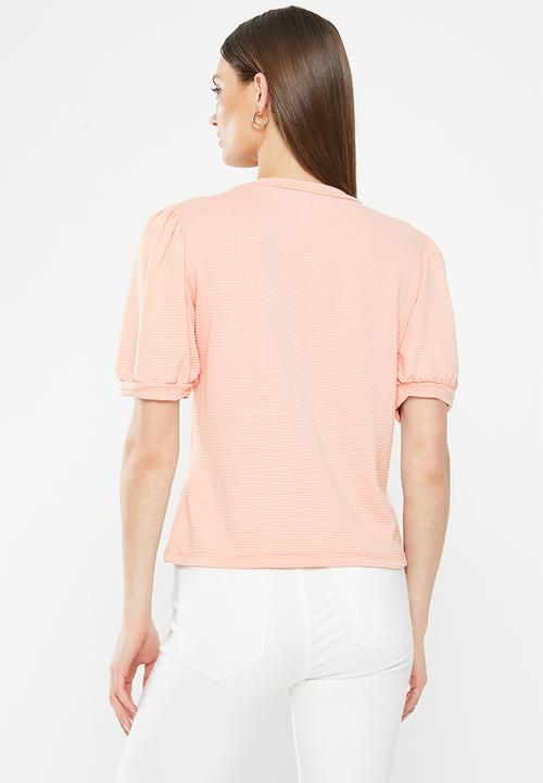 HAILYS - Puff 1/2 sleeve T-shirt - rose