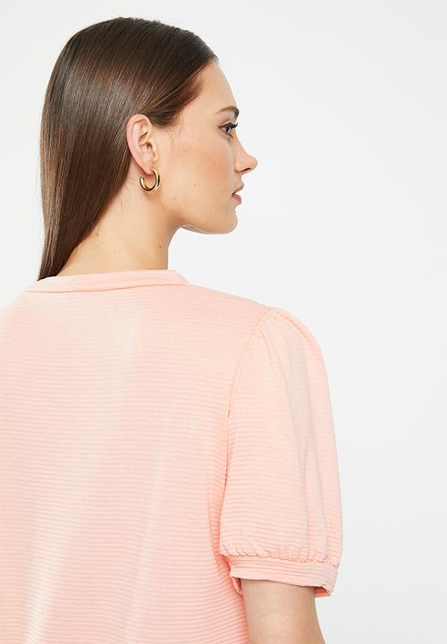 HAILYS - Puff 1/2 sleeve T-shirt - rose