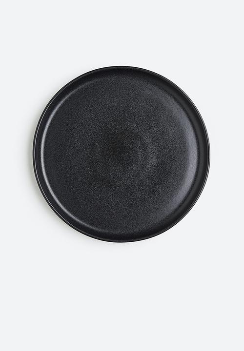Stoneware plate - anthracite grey