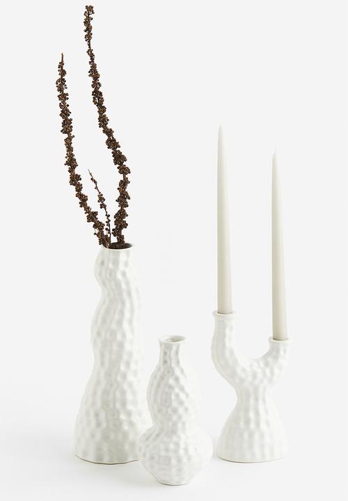 H&M - Asymmetric stoneware vase - white